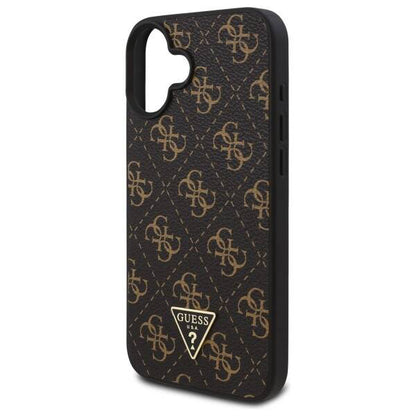Futrola za Apple iPhone 16, Guess, 4G Triangle Logo, Crna