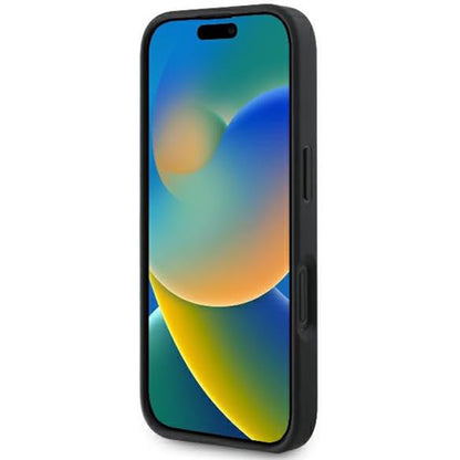 Futrola za Apple iPhone 16, Guess, Fixed Glitter Big 4G, Crna