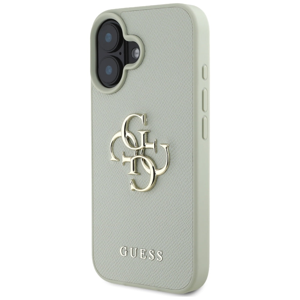Futrola za Apple iPhone 16, Guess, Grained Big 4G Logo Small Classic Logo, Zelena