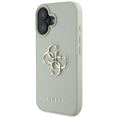 Futrola za Apple iPhone 16, Guess, Grained Big 4G Logo Small Classic Logo, Zelena