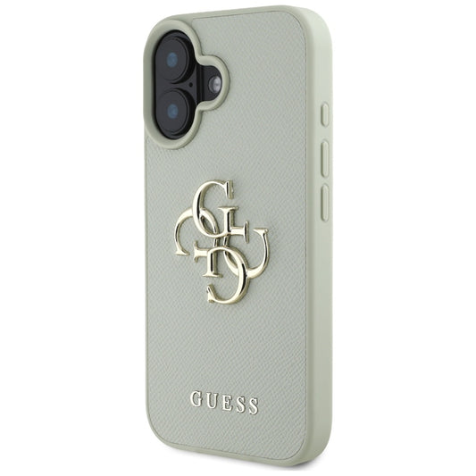 Futrola za Apple iPhone 16, Guess, Grained Big 4G Logo Small Classic Logo, Zelena
