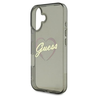 Futrola za Apple iPhone 16, Guess, IML Heart, Crna