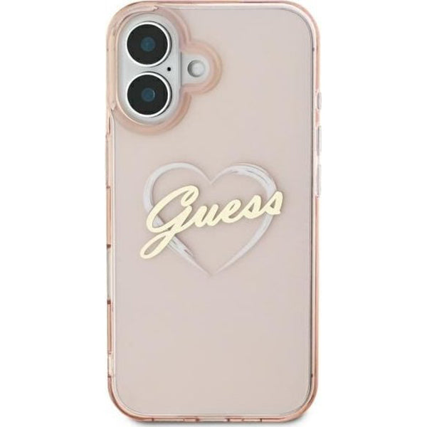 Futrola za Apple iPhone 16, Guess, IML Heart, Roza