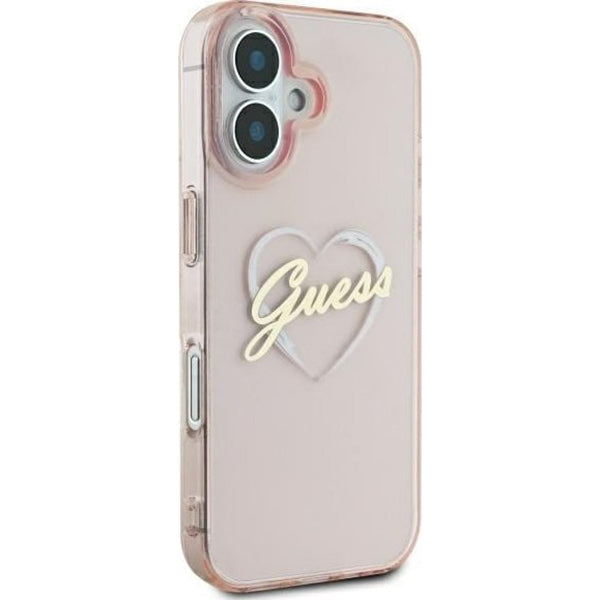 Futrola za Apple iPhone 16, Guess, IML Heart, Roza