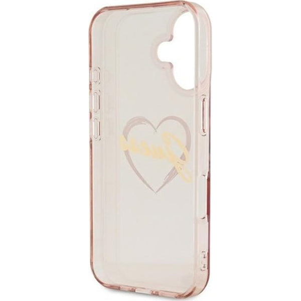 Futrola za Apple iPhone 16, Guess, IML Heart, Roza