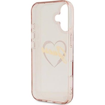 Futrola za Apple iPhone 16, Guess, IML Heart, Roza