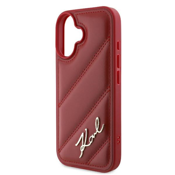 Futrola za Apple iPhone 16, Karl Lagerfeld, Diagonal Quilted Script, Rosie
