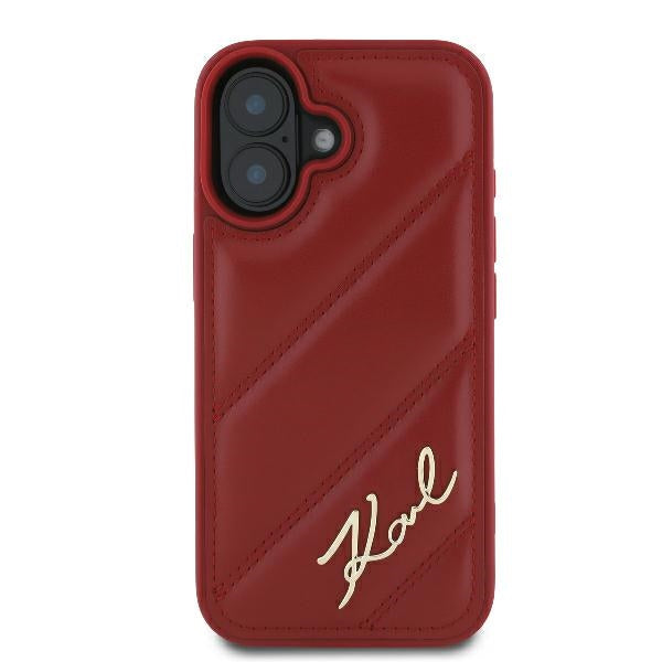 Futrola za Apple iPhone 16, Karl Lagerfeld, Diagonal Quilted Script, Rosie