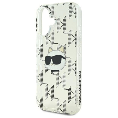 Futrola za Apple iPhone 16, Karl Lagerfeld, IML Luxury Electroplated Choupette's Head, Prozirna