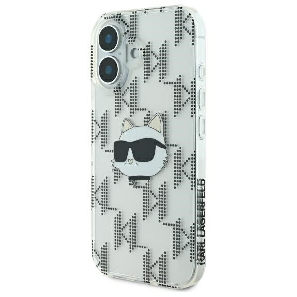 Futrola za Apple iPhone 16, Karl Lagerfeld, IML Luxury Electroplated Choupette's Head, Prozirna