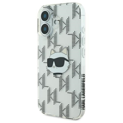 Futrola za Apple iPhone 16, Karl Lagerfeld, IML Luxury Electroplated Choupette's Head, Prozirna