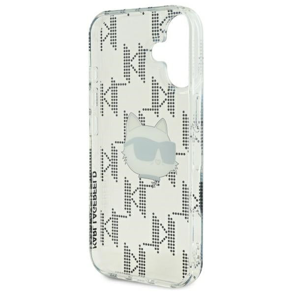 Futrola za Apple iPhone 16, Karl Lagerfeld, IML Luxury Electroplated Choupette's Head, Prozirna