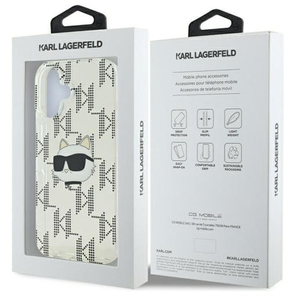Futrola za Apple iPhone 16, Karl Lagerfeld, IML Luxury Electroplated Choupette's Head, Prozirna