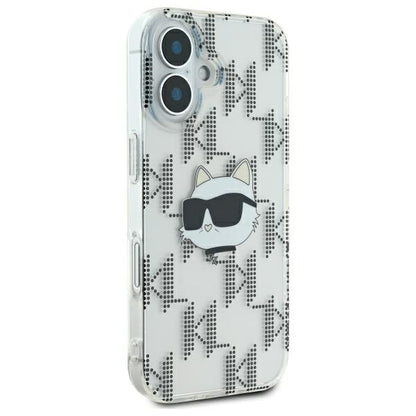 Futrola za Apple iPhone 16, Karl Lagerfeld, IML Luxury Electroplated Choupette's Head, Prozirna