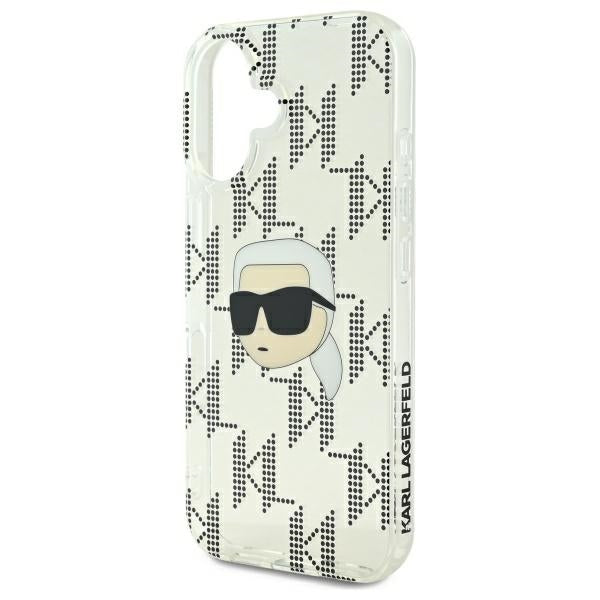 Futrola za Apple iPhone 16, Karl Lagerfeld, IML Luxury Electroplated Karl's Head, Prozirna