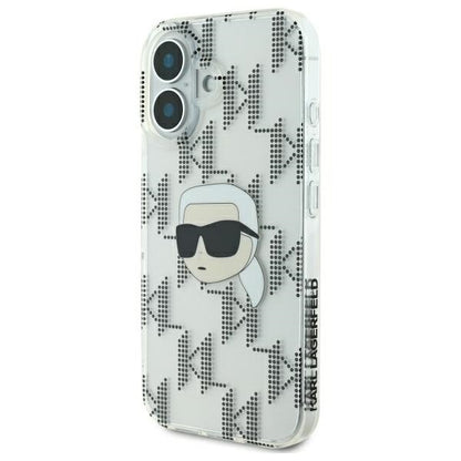 Futrola za Apple iPhone 16, Karl Lagerfeld, IML Luxury Electroplated Karl's Head, Prozirna