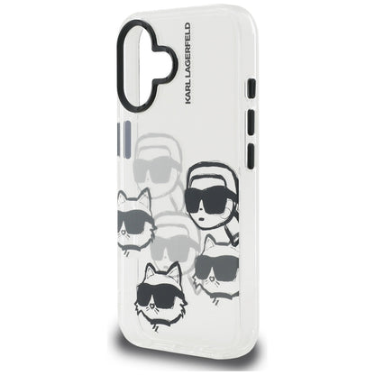 Futrola za Apple iPhone 16, Karl Lagerfeld, IML Luxury Multi Head Pattern, Prozirna