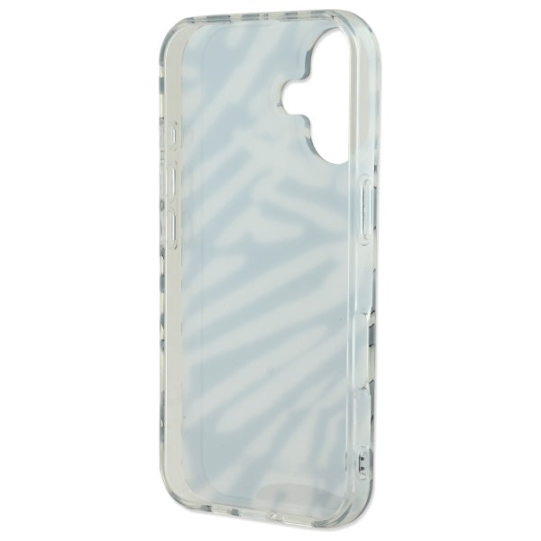 Futrola za Apple iPhone 16, Karl Lagerfeld, IML Luxury Zebra Pattern with Strap, Crna