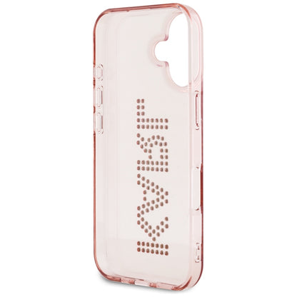 Futrola za Apple iPhone 16, Karl Lagerfeld, IML Rhinestones Pink Logo, Roza
