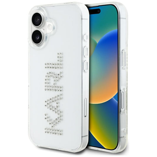 Futrola za Apple iPhone 16, Karl Lagerfeld, IML Rhinestones Transparent Logo, Prozirna