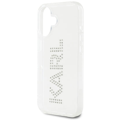 Futrola za Apple iPhone 16, Karl Lagerfeld, IML Rhinestones Transparent Logo, Prozirna