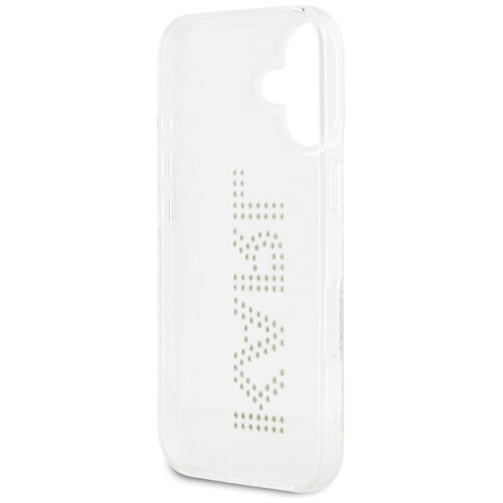 Futrola za Apple iPhone 16, Karl Lagerfeld, IML Rhinestones Transparent Logo, Prozirna