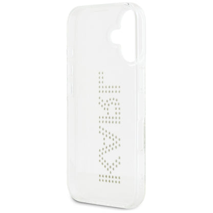 Futrola za Apple iPhone 16, Karl Lagerfeld, IML Rhinestones Transparent Logo, Prozirna