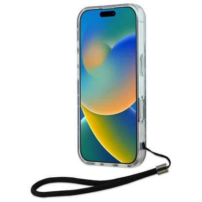 Futrola za Apple iPhone 16, Karl Lagerfeld, Zebra with Cord Strap, Ljubičasta