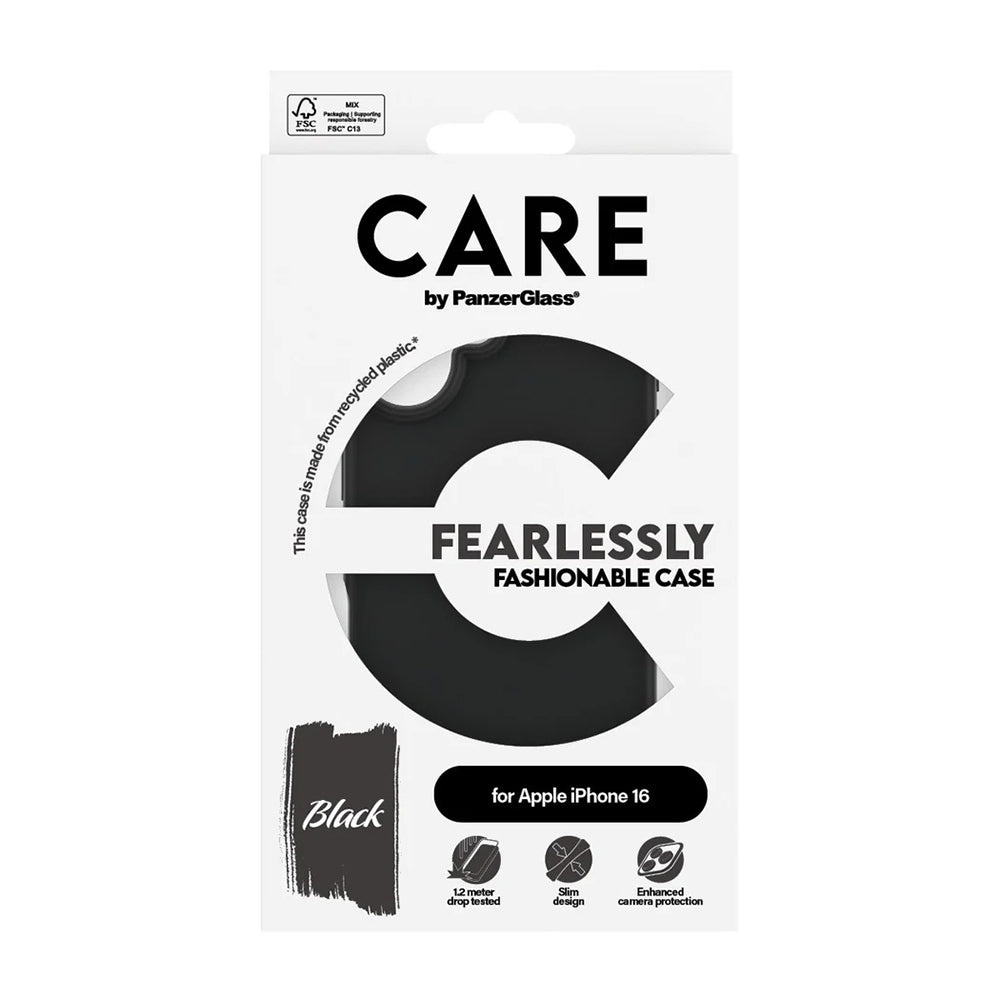 Futrola za Apple iPhone 16, PanzerGlass, Care Fashionable, Crna