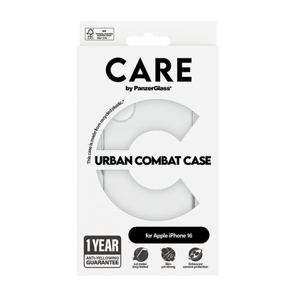 Futrola za Apple iPhone 16, PanzerGlass, Care Urban Combat, Prozirna