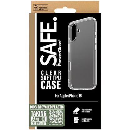 Futrola za Apple iPhone 16, PanzerGlass, Safe., Prozirna