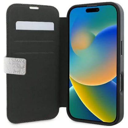 Futrola za Apple iPhone 16 Plus, Guess, 4G Book, Roza