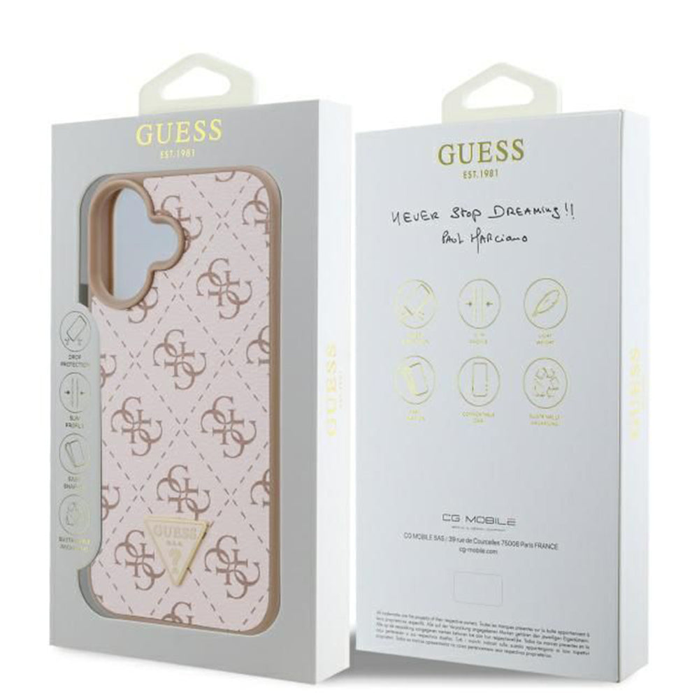 Futrola za Apple iPhone 16 Plus, Guess, 4G Triangle Logo, Bijela