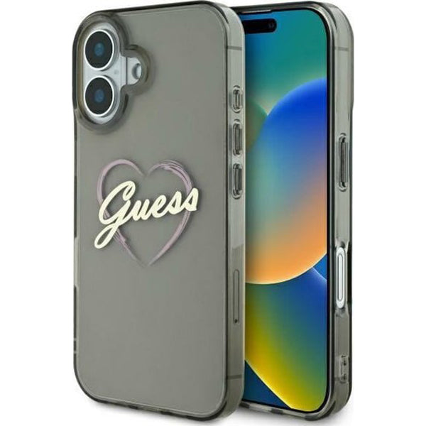 Futrola za Apple iPhone 16 Plus, Guess, IML Heart, Crna