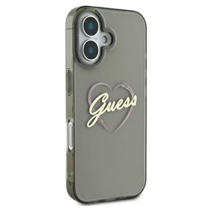 Futrola za Apple iPhone 16 Plus, Guess, IML Heart, Crna