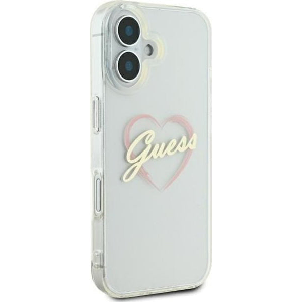 Futrola za Apple iPhone 16 Plus, Guess, IML Heart, Prozirna