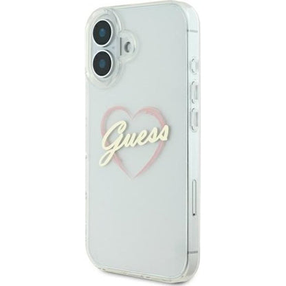 Futrola za Apple iPhone 16 Plus, Guess, IML Heart, Prozirna