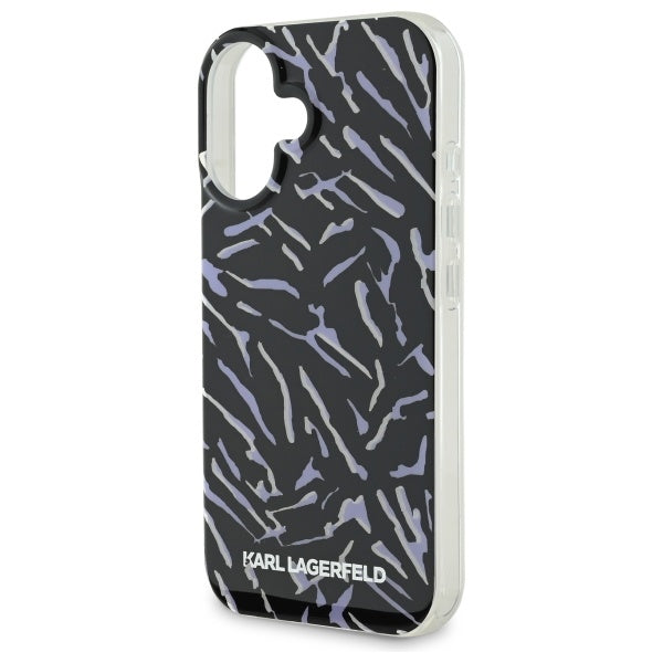 Futrola za Apple iPhone 16 Plus, Karl Lagerfeld, Zebra with Cord Strap, Ljubičasta