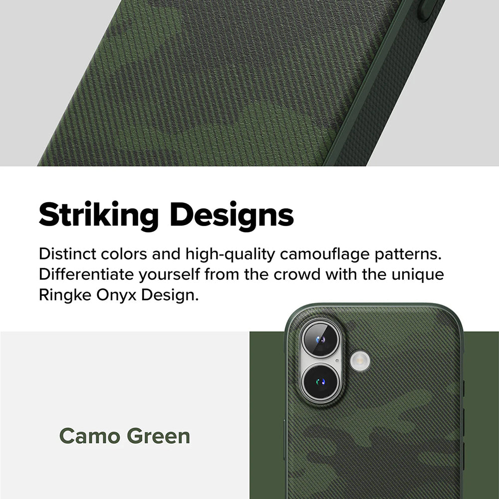 Maska za Apple iPhone 16 Plus, Ringke, Onyx Design, Zelena