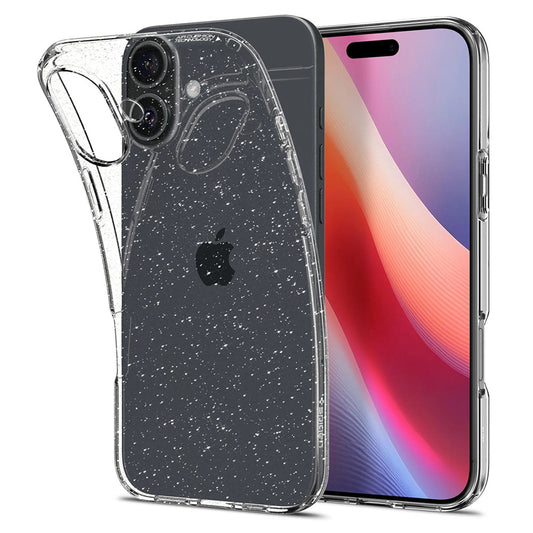 Futrola za Apple iPhone 16 Plus, Spigen, Liquid Crystal Glitter, Prozirna