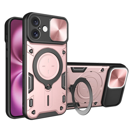 Maska za Apple iPhone 16 Plus, Techsuit, CamGuard Pro, Ružičasto Zlatna
