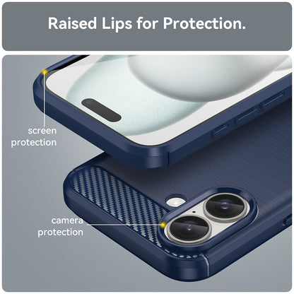 Maska za Apple iPhone 16 Plus, Techsuit, Karbon, Plava