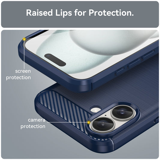 Maska za Apple iPhone 16 Plus, Techsuit, Karbon, Plava