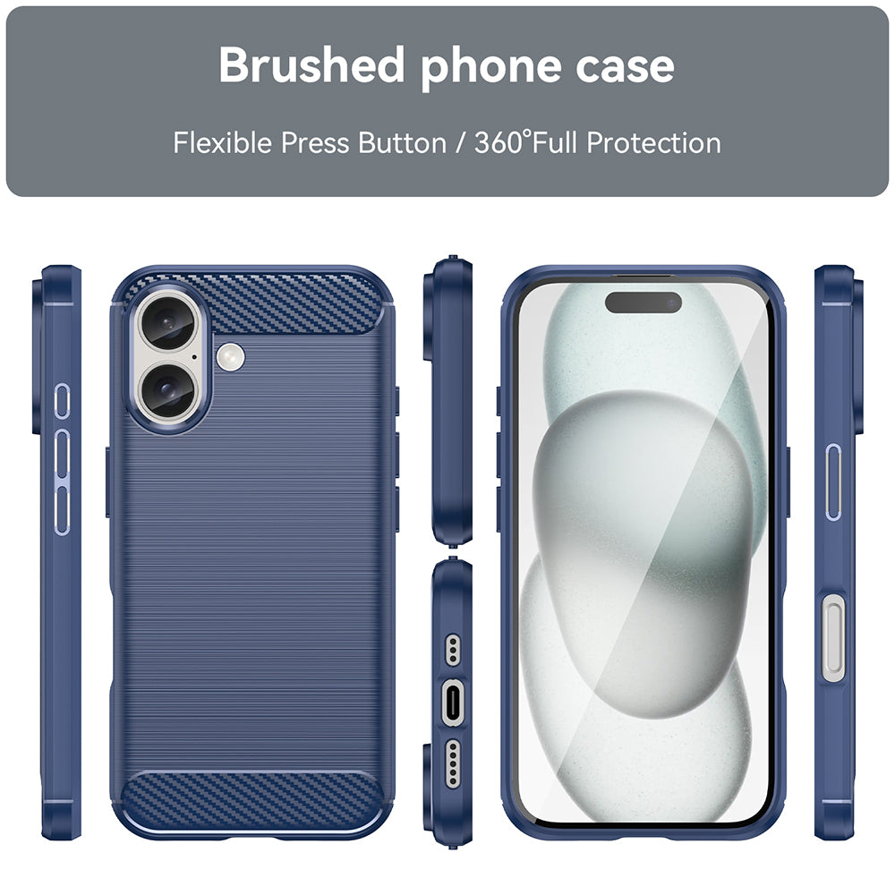 Maska za Apple iPhone 16 Plus, Techsuit, Karbon, Plava