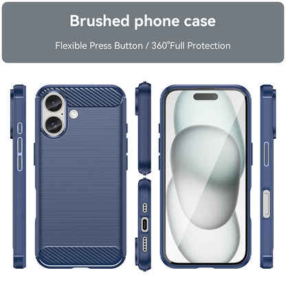 Maska za Apple iPhone 16 Plus, Techsuit, Karbon, Plava