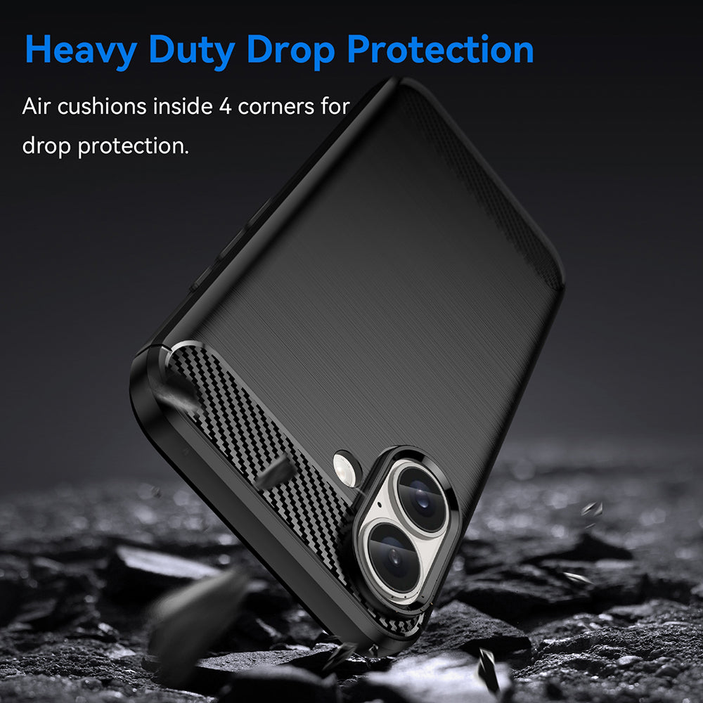 Maska za Apple iPhone 16 Plus, Techsuit, Karbon, Crna