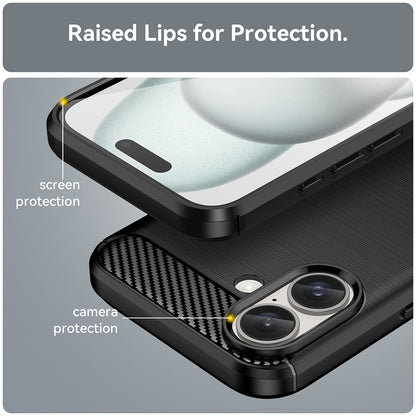 Maska za Apple iPhone 16 Plus, Techsuit, Karbon, Crna