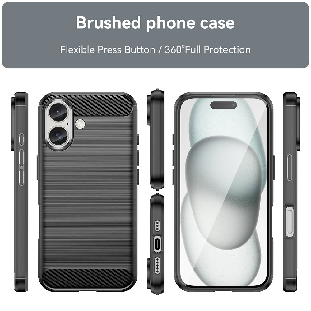 Maska za Apple iPhone 16 Plus, Techsuit, Karbon, Crna