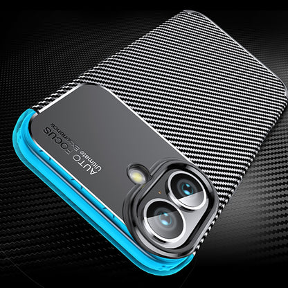 Maska za Apple iPhone 16 Plus, Techsuit, CarbonFiber, Crna