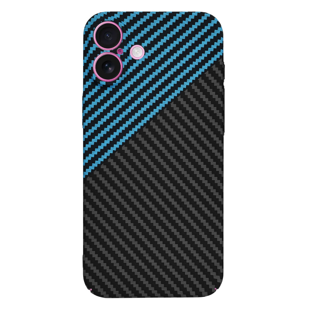 Maska za Apple iPhone 16 Plus, Techsuit, Carbonite FiberShell, Crno Plava